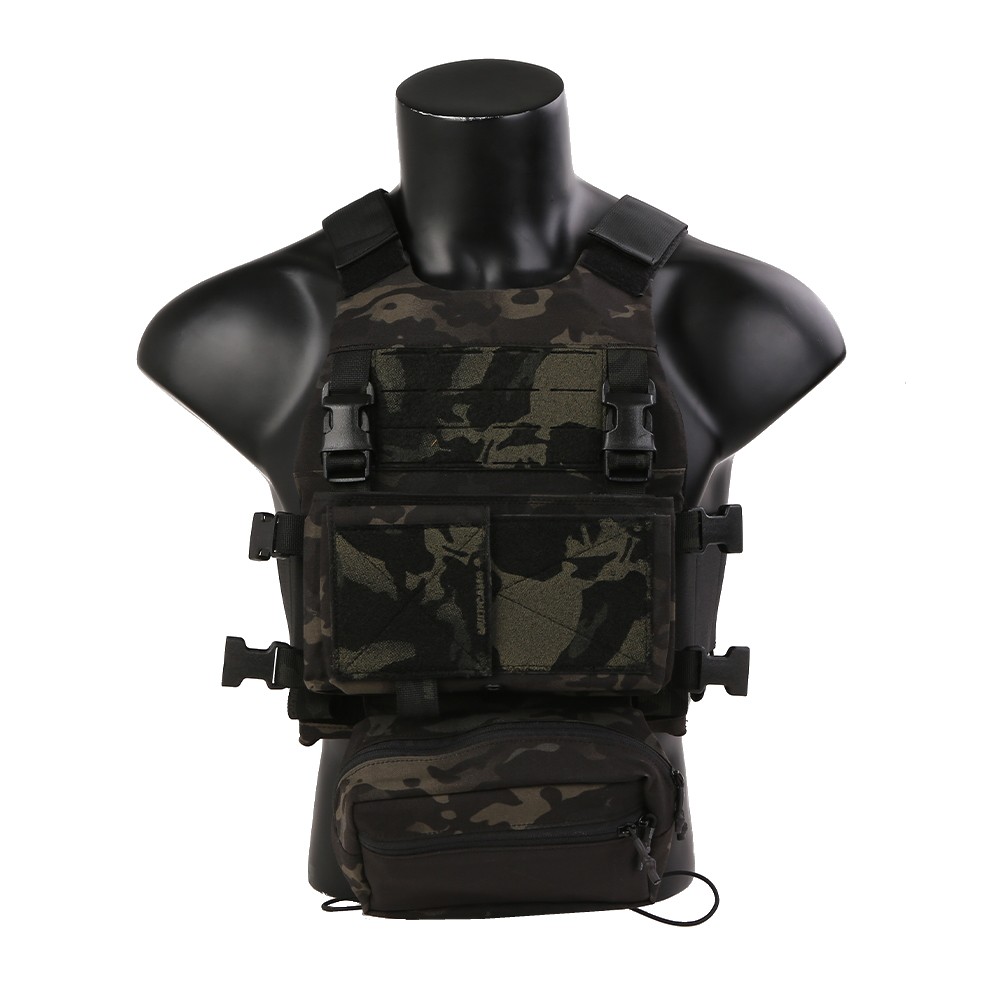 EMERSONGEAR COMBAT TACTICAL VEST CON CHEST RIG MULTICAM BLACK(EM7407MCBK)