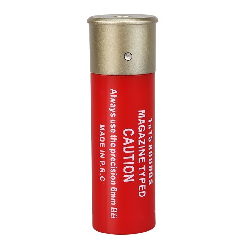 WOSPORT SHOTGUN SHELL MAGAZINE 1X15 - 6 PIECES RED (WO-EX15RED)