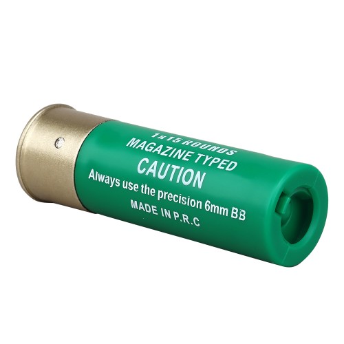 WOSPORT SHOTGUN SHELL MAGAZINE 1X15 - 6 PIECES GREEN (WO-EX15V)