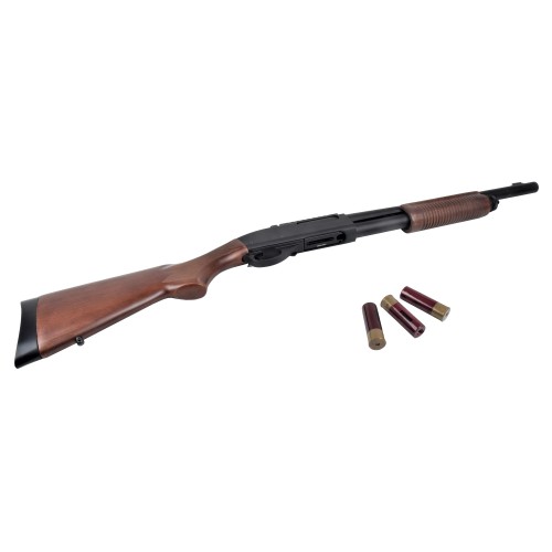 GOLDEN EAGLE PUMP ACTION GAS RIFLE REAL WOOD (GE-M870LW)
