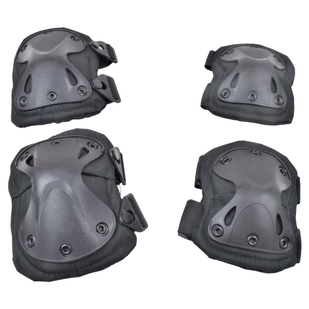 WOSPORT KNEE PADS AND ELBOW PADS BLACK (EX-PA3BK)