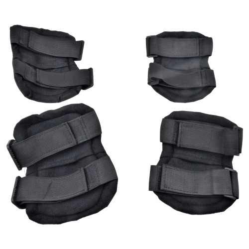 WOSPORT KNEE PADS AND ELBOW PADS BLACK (EX-PA3BK)