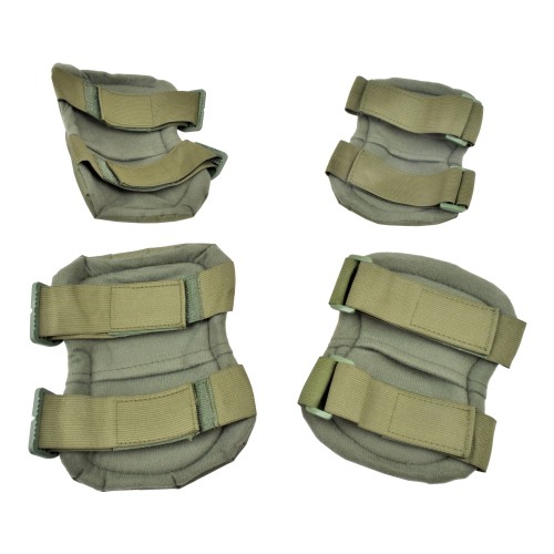 WOSPORT KNEE PADS AND ELBOW PADS OLIVE DRAB (EX-PA3OD)