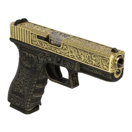 WE PISTOLA A GAS G17 CLASSIC FLORAL PATTERN BRONZE (WG01FB)