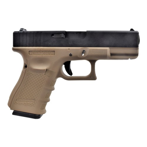 WE GAS PISTOL G19 BLACK AND TAN (WG03BT)