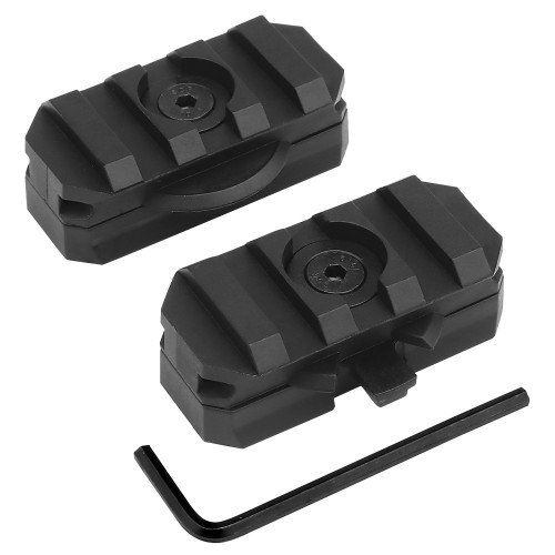 WOSPORT 2 SLITTE ROTANTI PER ELMETTI CON GUIDA 19mm NERE (WO-HL51)