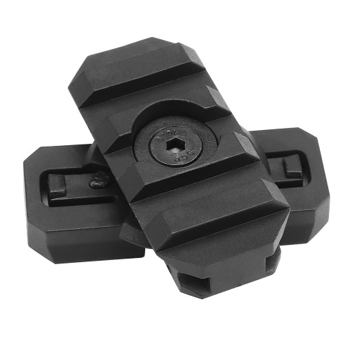 WOSPORT 2 SLITTE ROTANTI PER ELMETTI CON GUIDA 19mm NERE (WO-HL51)