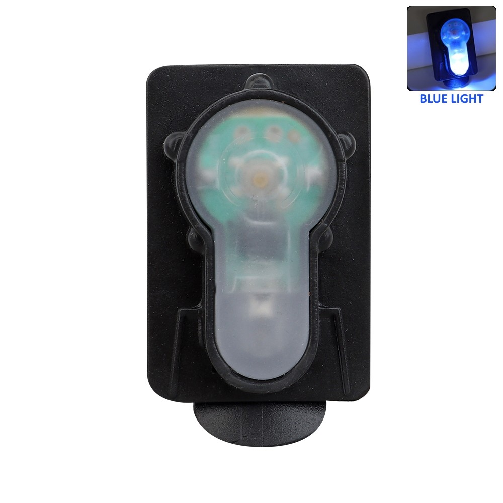 WOSPORT LUCE DI SEGNALAZIONE A CLIP BLU CON SUPPORTO NERO (WO-LT02BB)