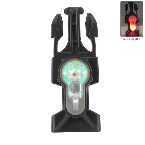 WOSPORT SIGNAL LIGHT RED ON BUCKLE CONNECTION WITH BLACK FRAME (WO-LT04BR)