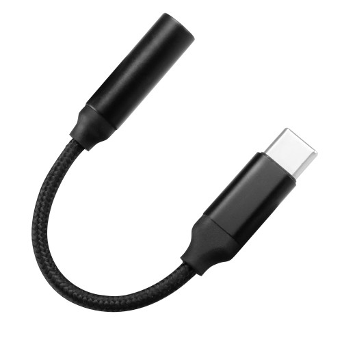 WOSPORT ADAPTER FROM USB-C TO 3.5mm JACK AUDIO CABLE BLACK (WO-HD04B)