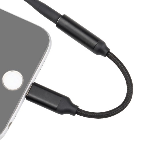 WOSPORT ADATTATORE DA USB LIGHTNING A JACK AUDIO 3,5mm NERO (WO-HD05B)