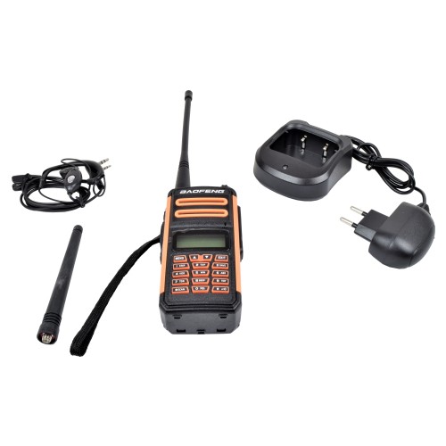 BAOFENG RICETRASMITTENTE DUAL BAND VHF/UHF FM UPGRADED VERSION ARANCIONE (BF-UV5PLUS)