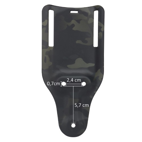 WOSPORT ADATTATORE LUNGO DA CINTURA PER FONDINE QUICK PULL MULTICAM NERO (WO-GB56BM)