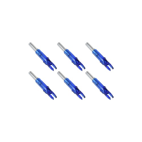 BLUE LED LIGHTED NOCKS - 6 PIECES (JX-210)