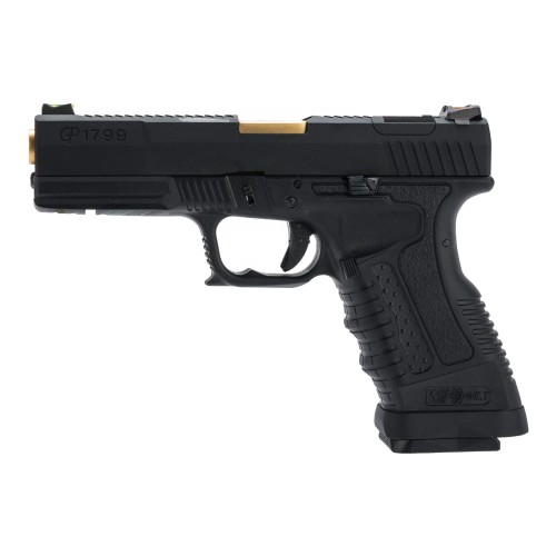 WE GAS PISTOL GP1799 T1 BLACK/GOLD (WGP-1)