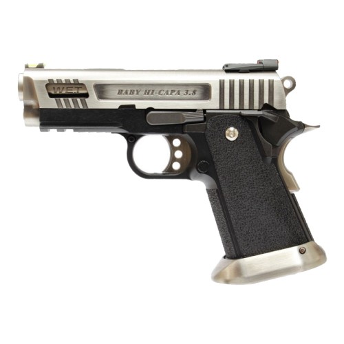 WE GAS PISTOL HI-CAPA 3.8 WET-1 VELOCIRAPTOR SILVER (WH8WET-1)