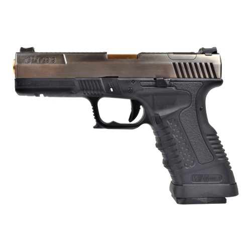 WE GAS PISTOL GP1799 T3 BLACK/SILVER/GOLD (WGP-3)