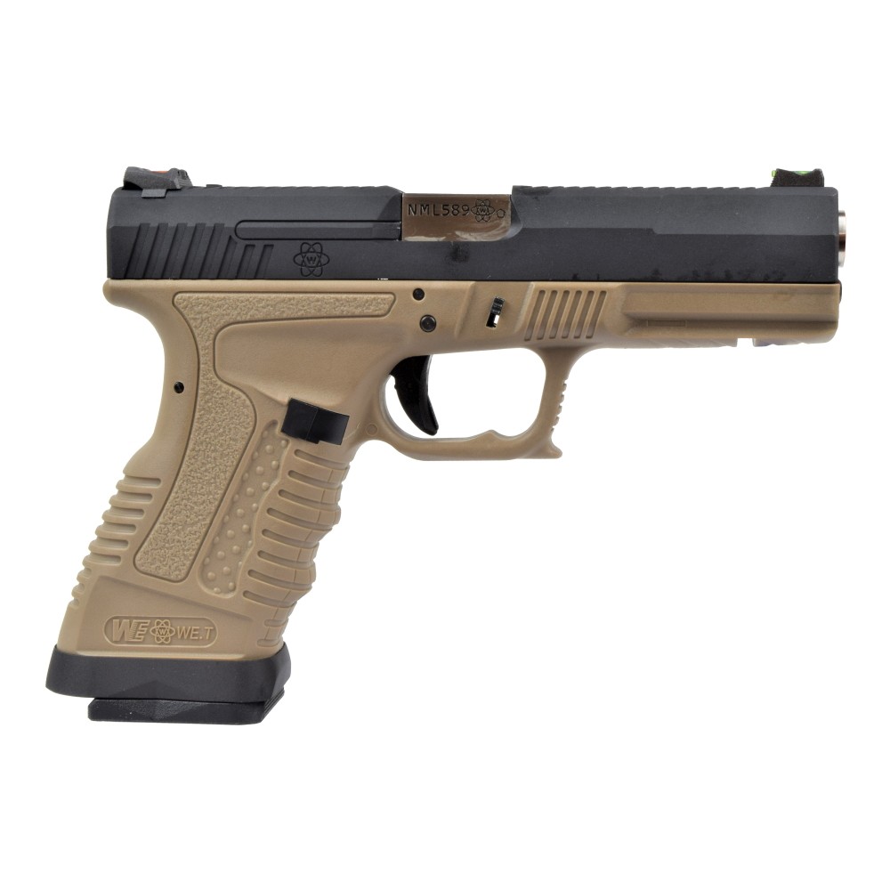 WE GAS PISTOL GP1799 T2 BLACK/TAN/SILVER (WGP-2)