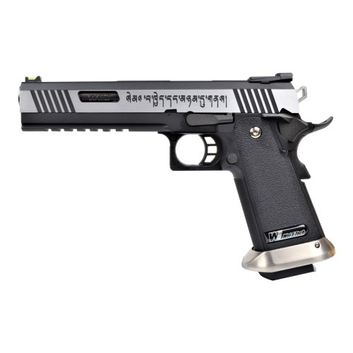 WE GAS PISTOL HI-CAPA 6.0 I-REX FORCE SILVER / SILVER BARREL (WH18-2TSV)