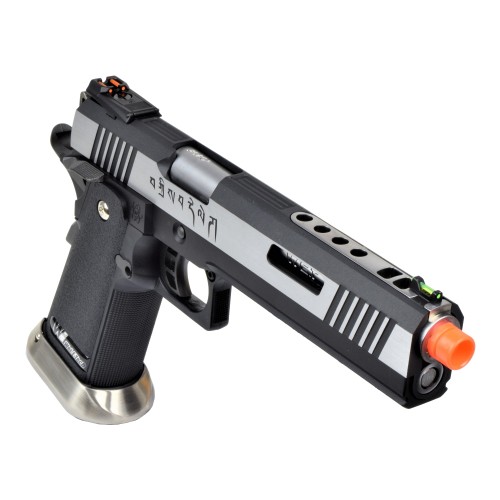 WE GAS PISTOL HI-CAPA 6.0 I-REX FORCE SILVER / SILVER BARREL (WH18-2TSV)