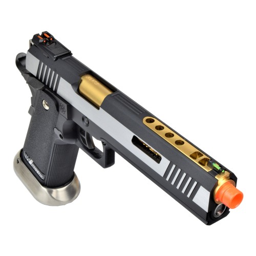 WE PISTOLA A GAS HI-CAPA 6.0 I-REX SILVER / GOLD BARREL (WH18A2-2TGD)