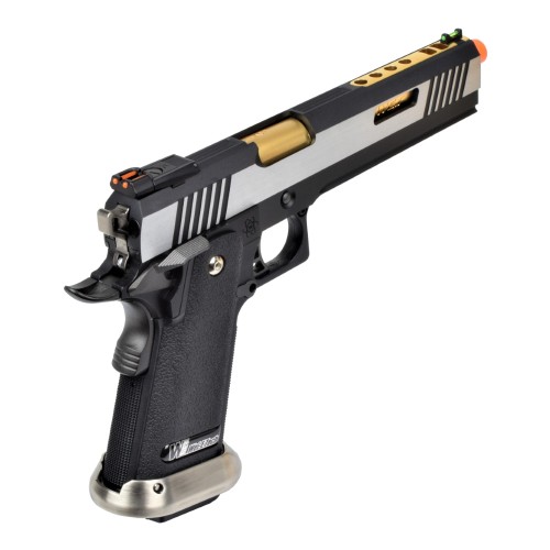 WE GAS PISTOL HI-CAPA 6.0 I-REX SILVER / GOLD BARREL (WH18A2-2TGD)