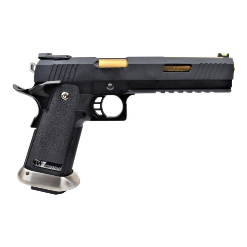 WE GAS PISTOL HI-CAPA 6.0 I-REX BLACK / GOLD BARREL (WH18A2-BKGD)