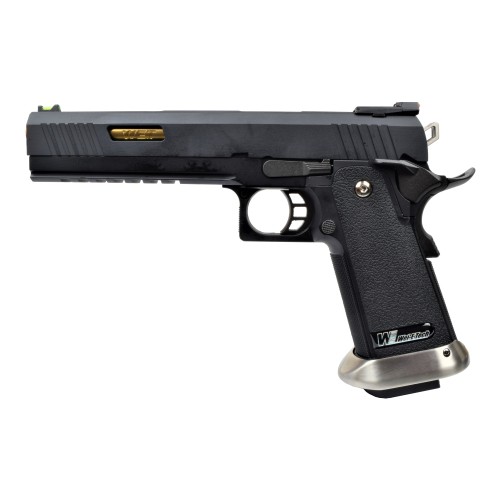 WE GAS PISTOL HI-CAPA 6.0 I-REX BLACK / GOLD BARREL (WH18A2-BKGD)