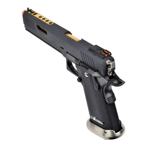 WE GAS PISTOL HI-CAPA 6.0 I-REX BLACK / GOLD BARREL (WH18A2-BKGD)