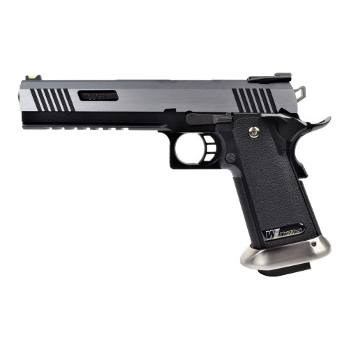 WE GAS PISTOL HI-CAPA 6.0 I-REX SILVER / SILVER BARREL (WH18A2-2TSV)