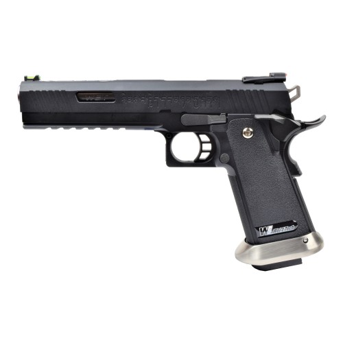 WE GAS PISTOL HI-CAPA 6.0 I-REX FORCE BLACK / SILVER BARREL (WH18-BKSV)