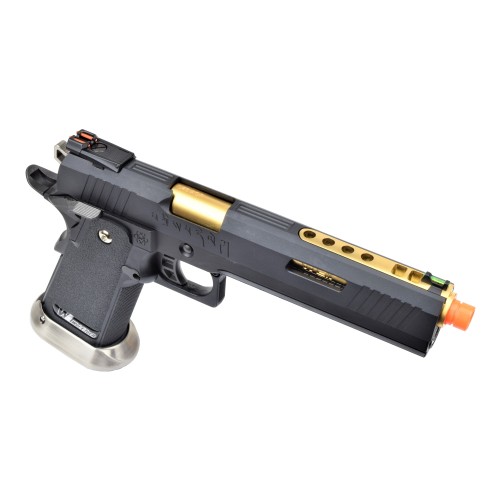 WE GAS PISTOL HI-CAPA 6.0 I-REX FORCE BLACK / GOLD BARREL (WH18-BKGD)