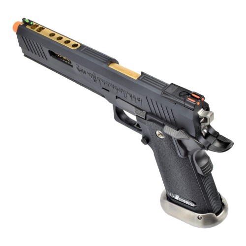 WE GAS PISTOL HI-CAPA 6.0 I-REX FORCE BLACK / GOLD BARREL (WH18-BKGD)