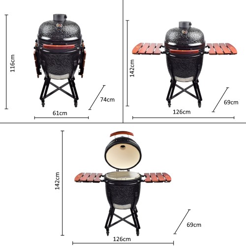 RHINO KAMADO L BLACK (RHINO-L-B)