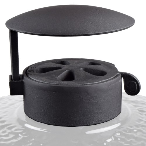 RHINO KAMADO CAST IRON TOP VENT WITH RAIN COVER FOR L/XL (RHINO-TV)