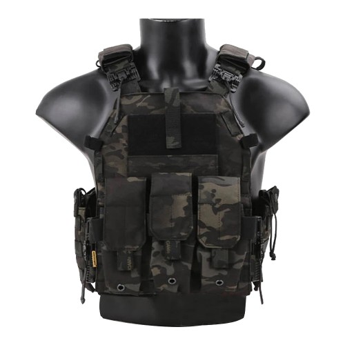 EMERSONGEAR PLATE CARRIER CON SGANCIO RAPIDO MULTICAM BLACK (EM7405MCBK)