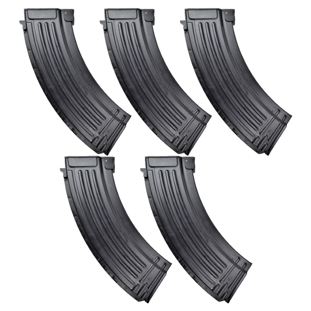 E&L BOX 5x MID-CAP 120 ROUNDS METAL MAGAZINES FOR AK BLACK (E&L-47X5)