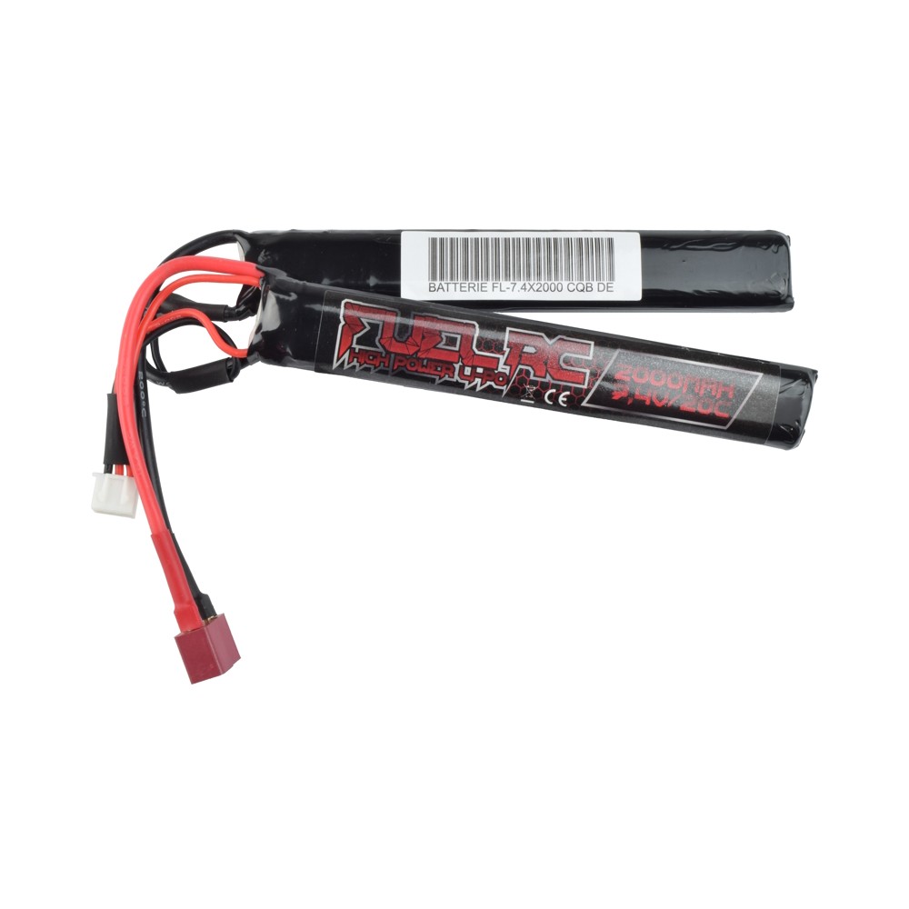 FUEL BATTERIA LI-PO 7.4V X 2000MAH 20C NUNCHUCK CONNETTORE DEANS (FL-7.4X2000CQ-DE)