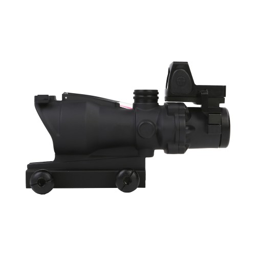 BIG DRAGON RIFLE SCOPE 4X32MM FIBER OPTIC WITH MINI RED DOT BLACK (BD-5197)