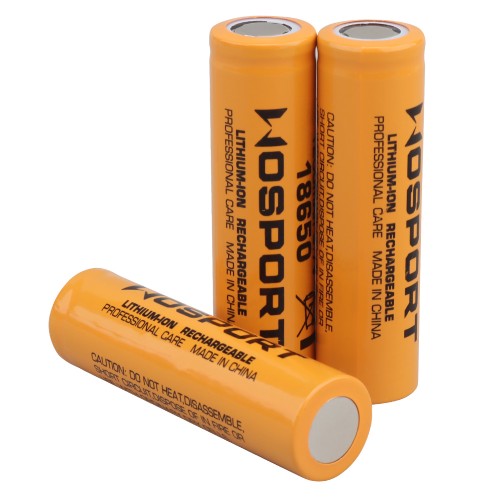 WOSPORT BATTERIE 18650 Li-ION 3.7V x 1200mAh - 3 PEZZI (WO-EX049)