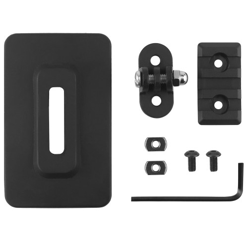 WOSPORT RAIL/GOPRO MOUNT FOR HELMETS VELCRO BLACK (WO-ACC61B)