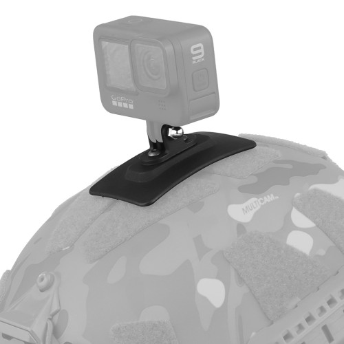 WOSPORT RAIL/GOPRO MOUNT FOR HELMETS VELCRO BLACK (WO-ACC61B)