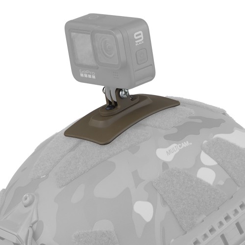 WOSPORT RAIL/GOPRO MOUNT FOR HELMETS VELCRO DARK EARTH (WO-ACC61T)