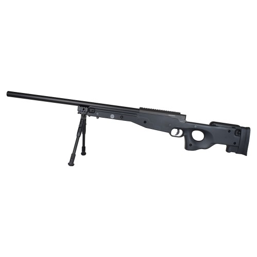 WELL SNIPER SPRING POWERED RIFLE WITH BIPOD BLACK (MB01B)
