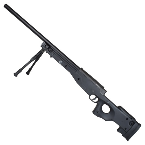 WELL SNIPER SPRING POWERED RIFLE WITH BIPOD BLACK (MB01B)