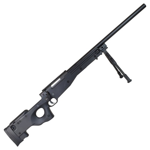 WELL SNIPER SPRING POWERED RIFLE WITH BIPOD BLACK (MB01B)