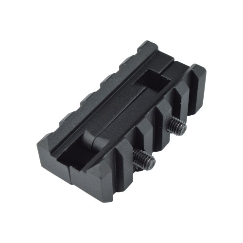 JS-TACTICAL DOPPIA SLITTA 20mm PER TACCA DI MIRA FRONTALE M4 NERO (JS-AR5F)