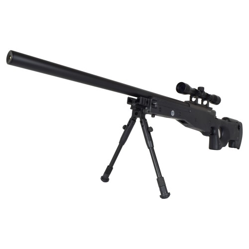 Well MB4411D With Scope And Bipod Airsoft Sniper Black