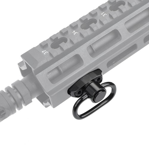 METAL GANCIO CINGHIA QD CON ATTACCO PER KEYMOD/M-LOK NERO (ME04022-B)