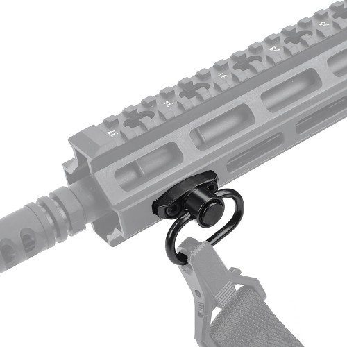 METAL GANCIO CINGHIA QD CON ATTACCO PER KEYMOD/M-LOK NERO (ME04022-B)